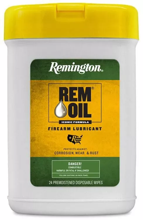 24 Count All Firearm Types Oil Pop Up Wipes by Remington