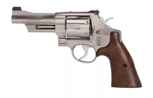 629 MOUNTAIN GUN 44MAG 4" SS | BEAR HUG GRIPS/GOLD BEAD/NO IL