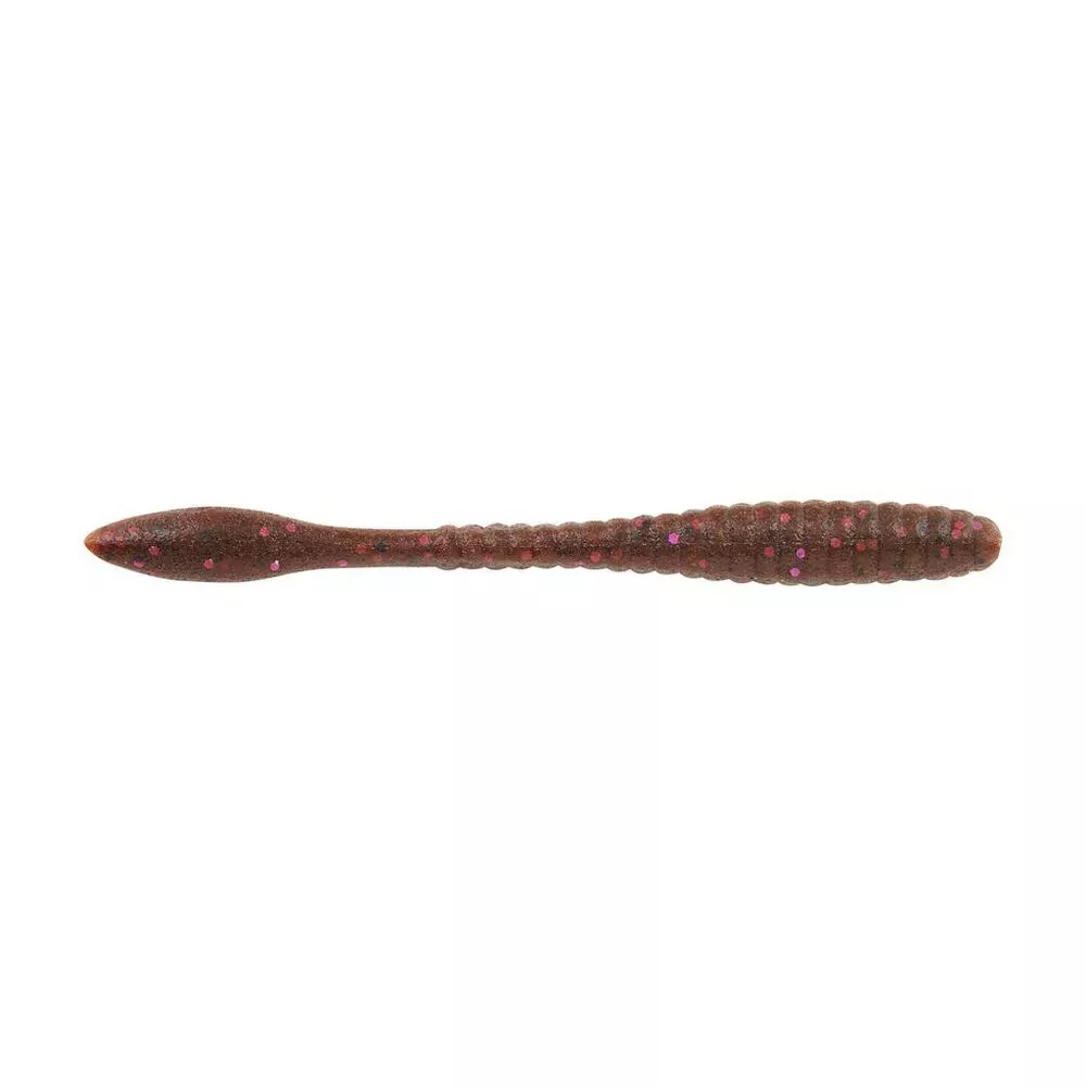 Berkley PowerBait MaxScent Flat Worm-Cinnamon Purple-4.25"