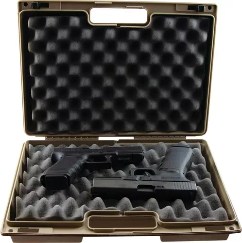Berry's Double Pistol Case Tan L: 15 W: 10 H: 4