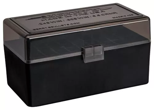 Berrys 46826 Ammo Box243/308Win Smoke/Black Polypropylene 50rd