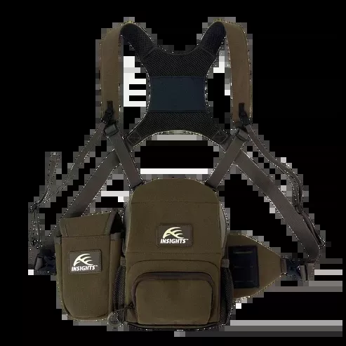 Bino and Rangefinder Harness in Dark Brown by Insight