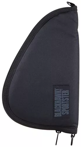 Blackhawk 74PR01BK Sportster Pistol Rug Medium Size made of 600D Polyester with Black Finish, Soft Lining, Foam Padding & Self Healing Zippers 10.75" L x 6.50" W x 1" D Interior Dimensions