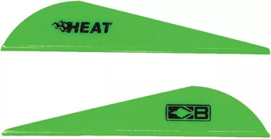 Bohning Heat Vane 2.5 Inch Neon Green 36 Pack