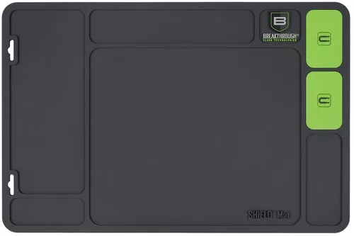 Breakthrough Clean BTSGMHShield Mat Gray and Green PVC 17.88"x11.88"