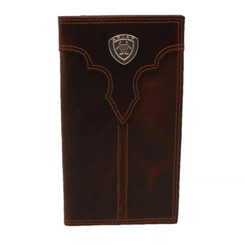 Brown Center Bump Shield Wallet by Ariat