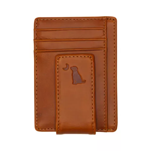 Brown Leather Money Clip by Local Boy