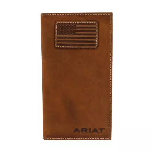 Brown USA Patch Checkbook Wallet by Ariat