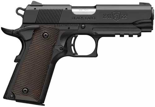 BROWNING 1911-22 22LR COMPACT 3.58" MATTE BLACK/BROWN GRIPS!