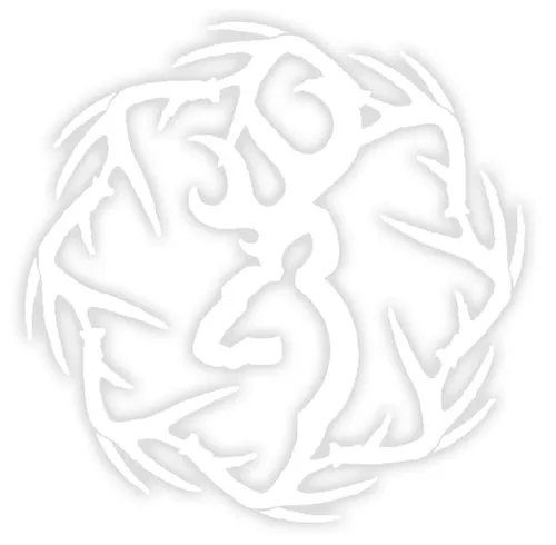 Browning 3922401647 Sheds Decal White Vinyl Sticker 6"