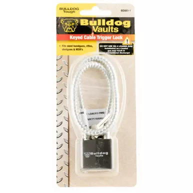 BULLDOG CASES Single Pack Keyed Cable Trigger Lock With Key (BD8011)