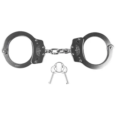 Caliber Gourmet UZI Handcuffs Chain Silver