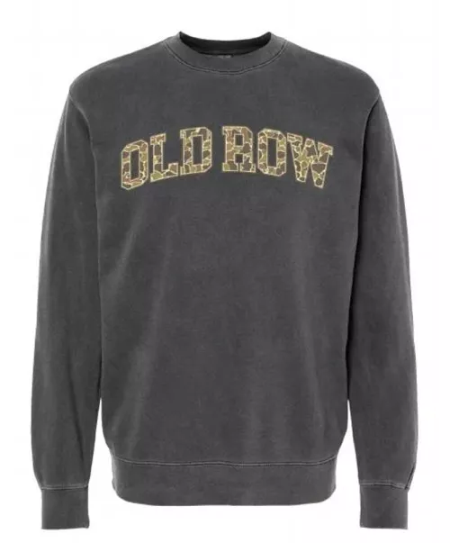 Camo Crewneck in Black by Old Row
