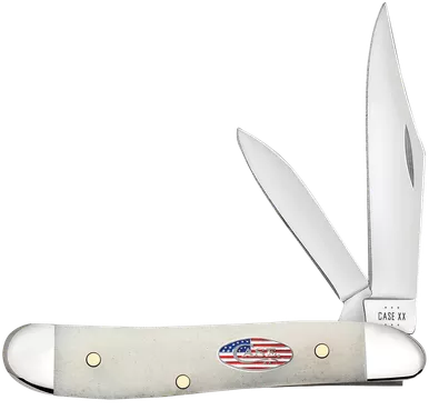 Case 14094 Folding Knife Smooth Natural Bone Handle