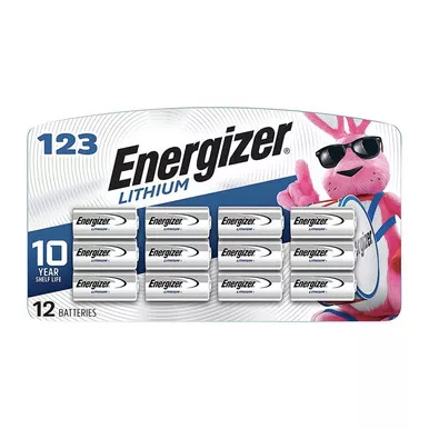 Energizer CR123 Lithium Batteries (12-Pack)