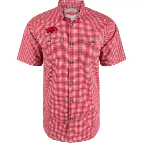 Frat Gingham Short Sleeve Shirt by Drake