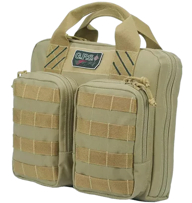 G Outdoors Tactical Double Pistol Case 1000D Nylon Tan