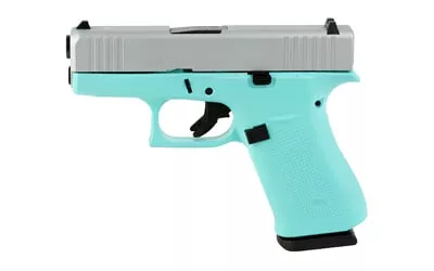 GLOCK 43X 9MM 10RD ROBINS EGG/SILVER