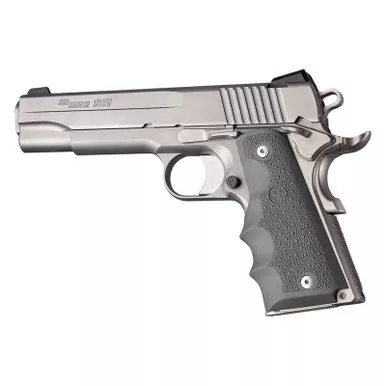 Hogue 1911 Government Rubber Grips Slate Grey