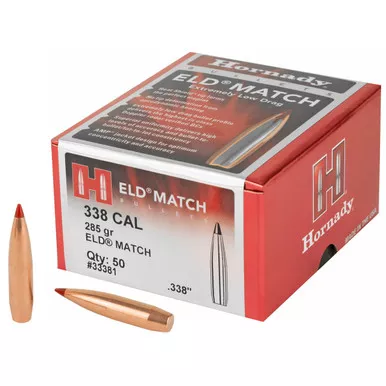 Hornady Bullets .338 Cal .338" 285gr ELD-M 50/Box