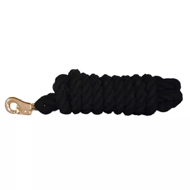 INTREPID INTERNATIONAL Black Cotton Lead Rope with Bull Snap (556006CP)