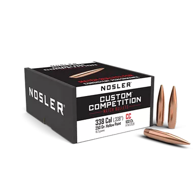 Nosler 338 Cal .338" 250gr HPBT 100/Box