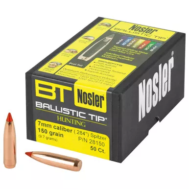 Nosler Ballistic Tip 7mm 284 150 Grain Bullets 50 Count