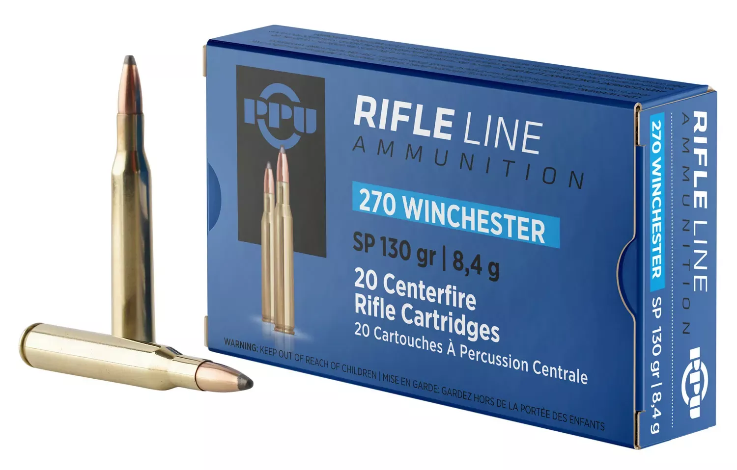 PPU Standard Rifle 270 Win. 130 Gr. SP 20/Box