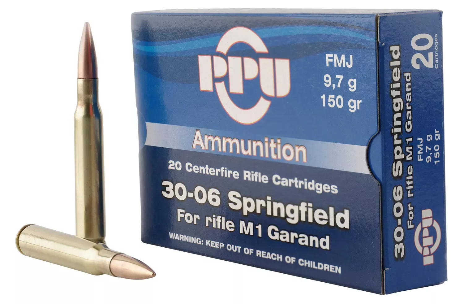 PPU Standard Rifle 30-06 Springfield 150 Gr. FMJ 20/Box