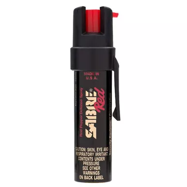 SABRE Black Compact Pepper Spray with Clip (P-22-OC)