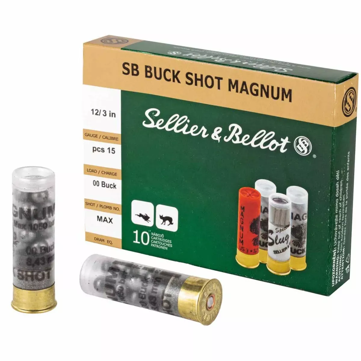 Sellier & Bellot 12ga 00BK 3" 10rd