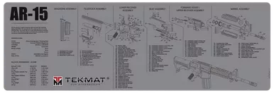 Tekmat AR-15 Grey Bench Mat 12x36 Inch
