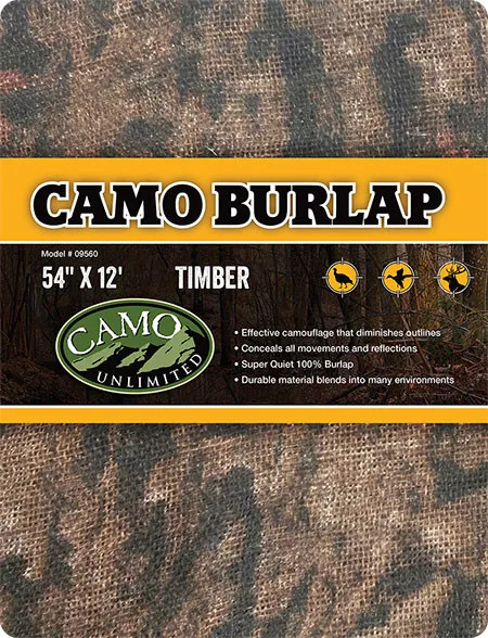 Timber Burlap 54"x12' by Camo Unlimited