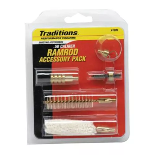 Traditions Ramrod Accessories Pack for Muzzleloader .50 cal 5 popular tips 10/32 threads