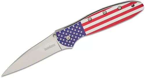 USA Flag Leek 3" Blade Folding Knife by Kershaw