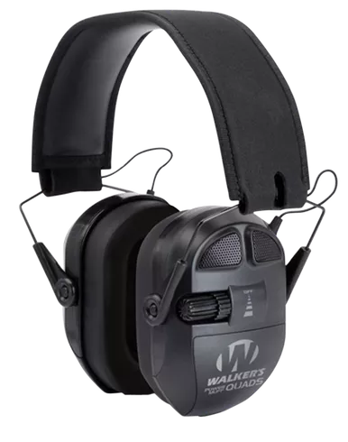 Walker's Ultimate Power Muff Quads Electronic Ear Muffs Black