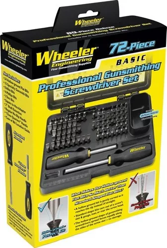 Wheeler 72-Piece Gunsmithing Screwdriver Kit
