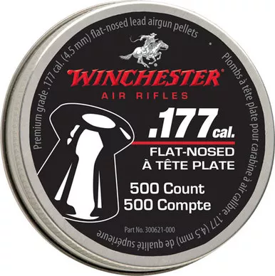 Winchester 177 Caliber Flat Pellets 500 Count 6-Pack