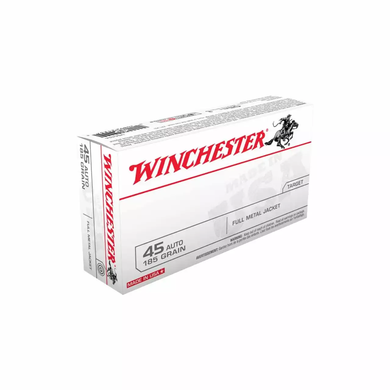 Winchester 45 ACP 185gr FMJ 50rd - Box