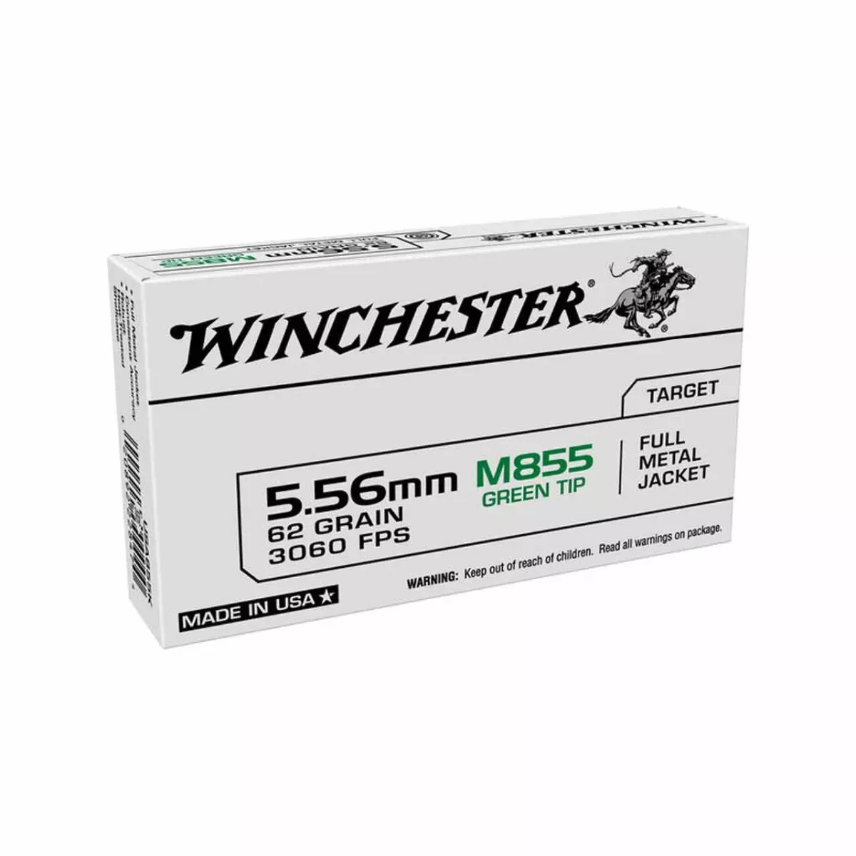 Winchester 5.56 M855 Green Tip FMJ 20/Box