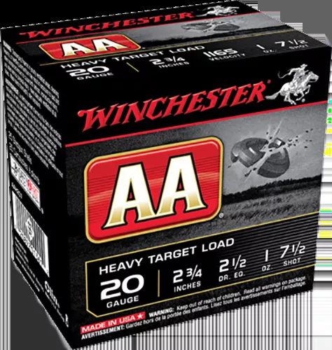 Winchester AA Shotshell 20 GA 2-3/4" 1oz. 7.5 Shot 25/Box