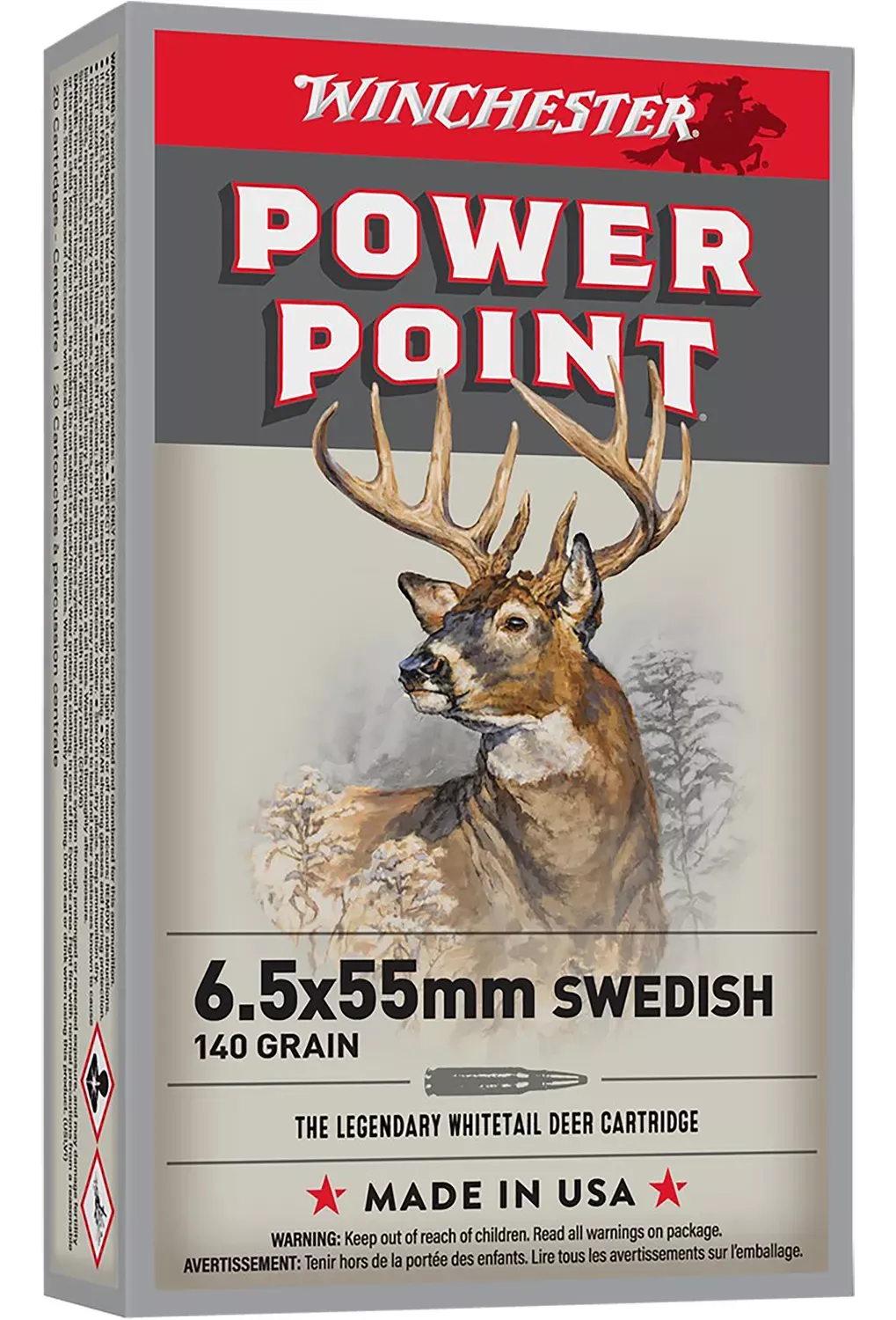 Winchester Power-Point 6.5X55 Swedish 140 Gr. 20/Box