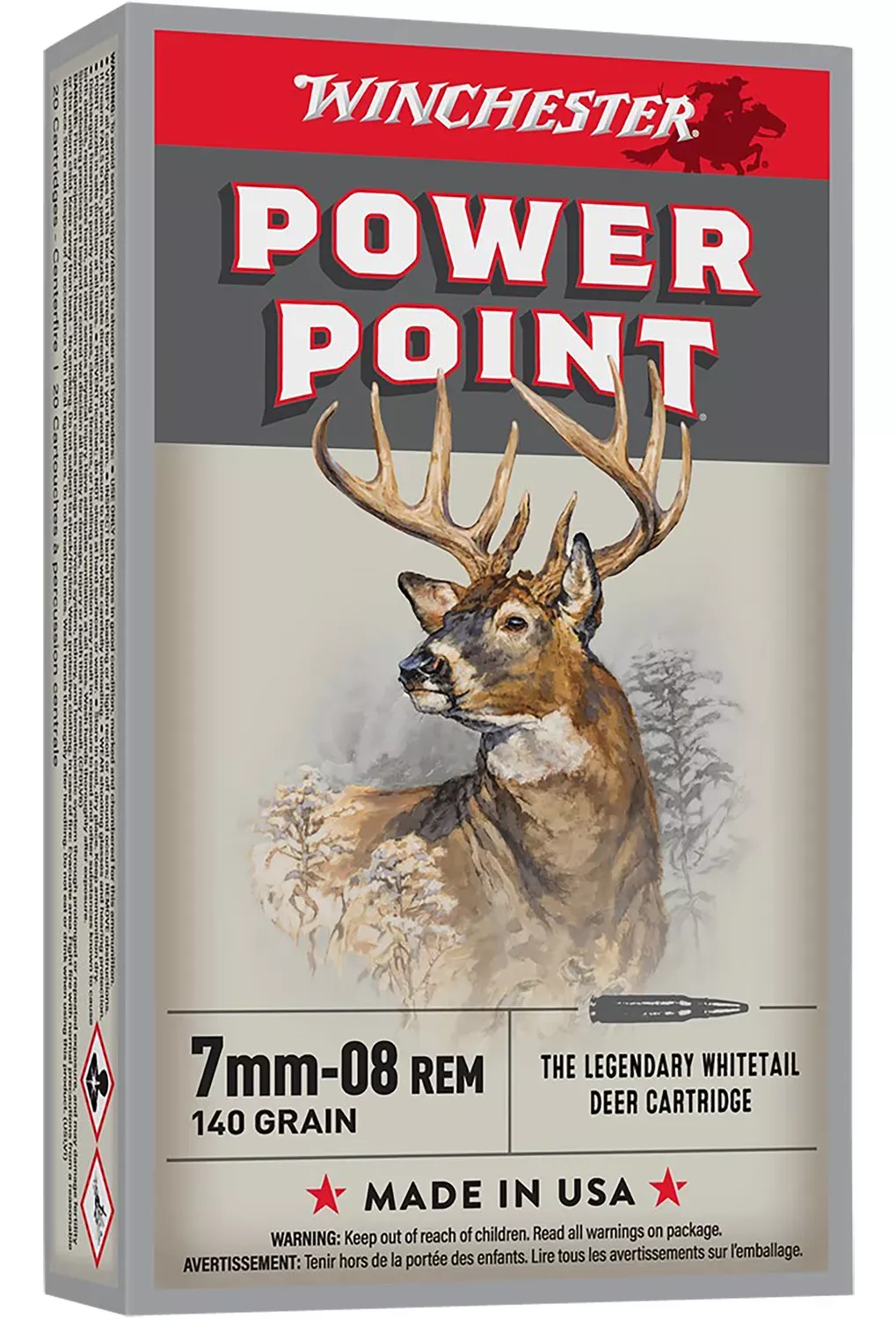 Winchester Power-Point 7mm-08 Rem. 140 Gr. PP 20/Box