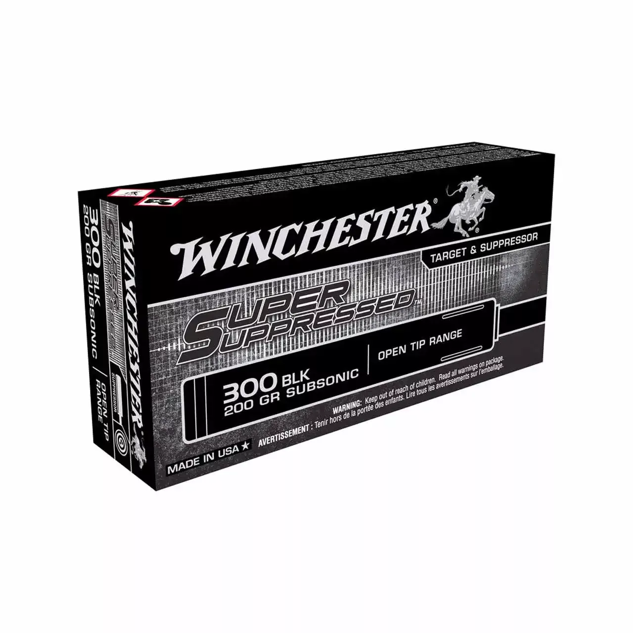 Winchester Super Suppressed 300 Blackout 200 Gr Open Tip Range 20 Rounds