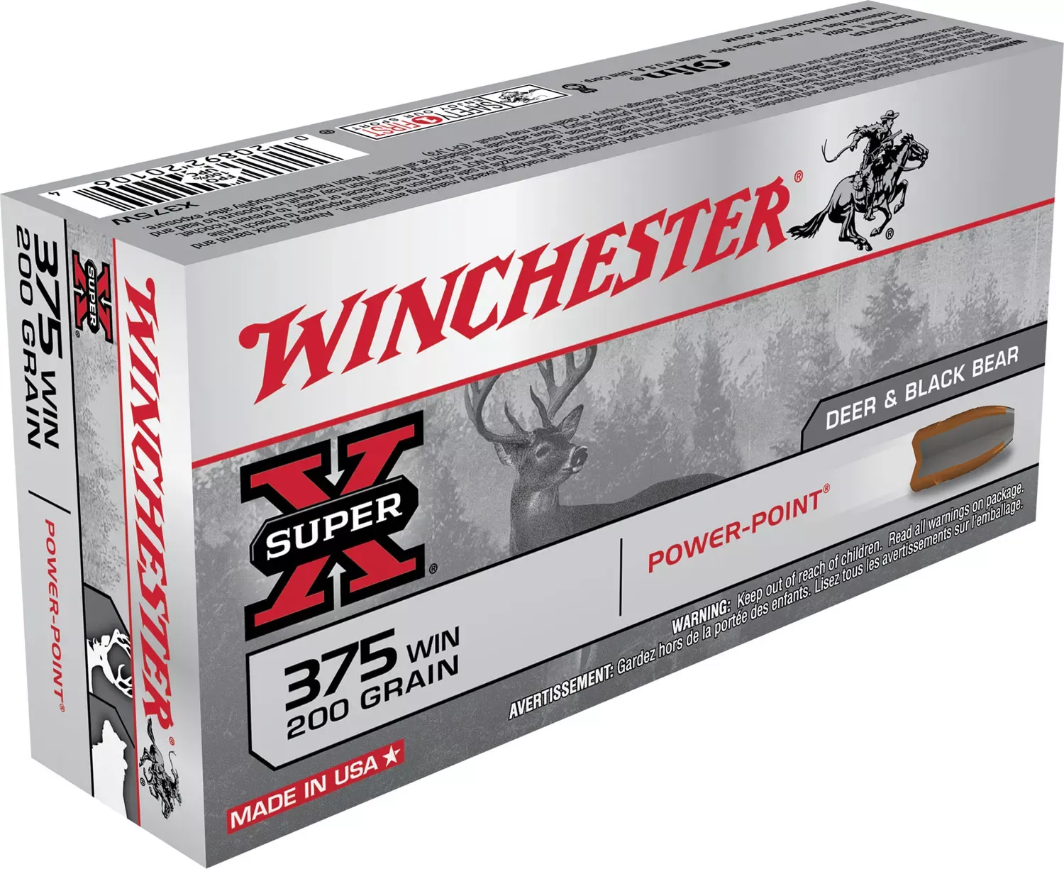 Winchester Super X 375 Win. 200 Gr. Power Point 20/Box