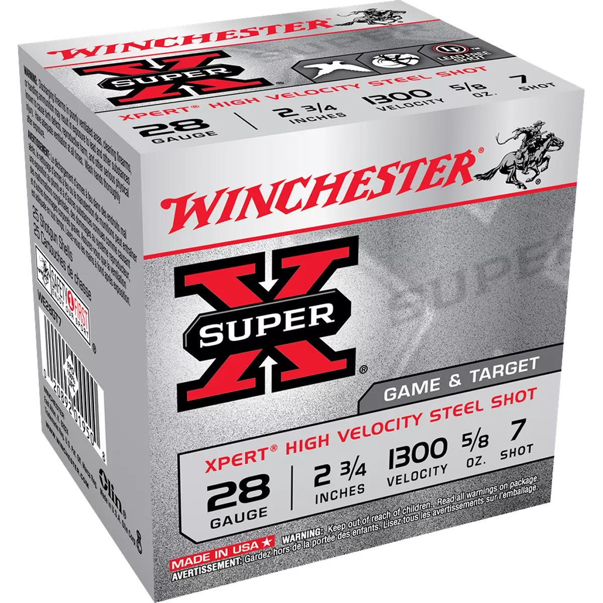 Winchester Super-X Game and Target 28 GA 2.75" 25/Box