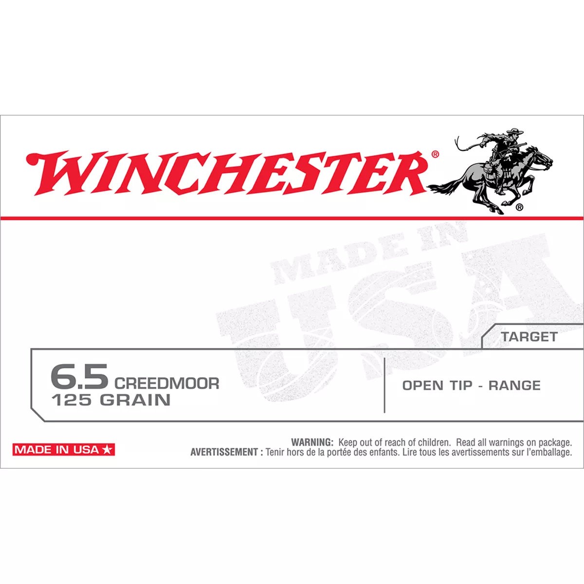 Winchester USA 6.5 Creedmoor 125 Gr 20/Box