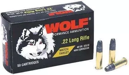 Wolf 22lr 40gr Round Nose Match Ammunition