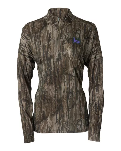 Women's Tec Stalker Camo Half Zip by Banded
