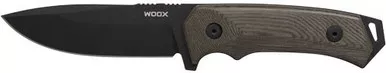 Woox Knife Rock 62 Fixed Blade Knife 4.25" Plain Black Micarta Handle